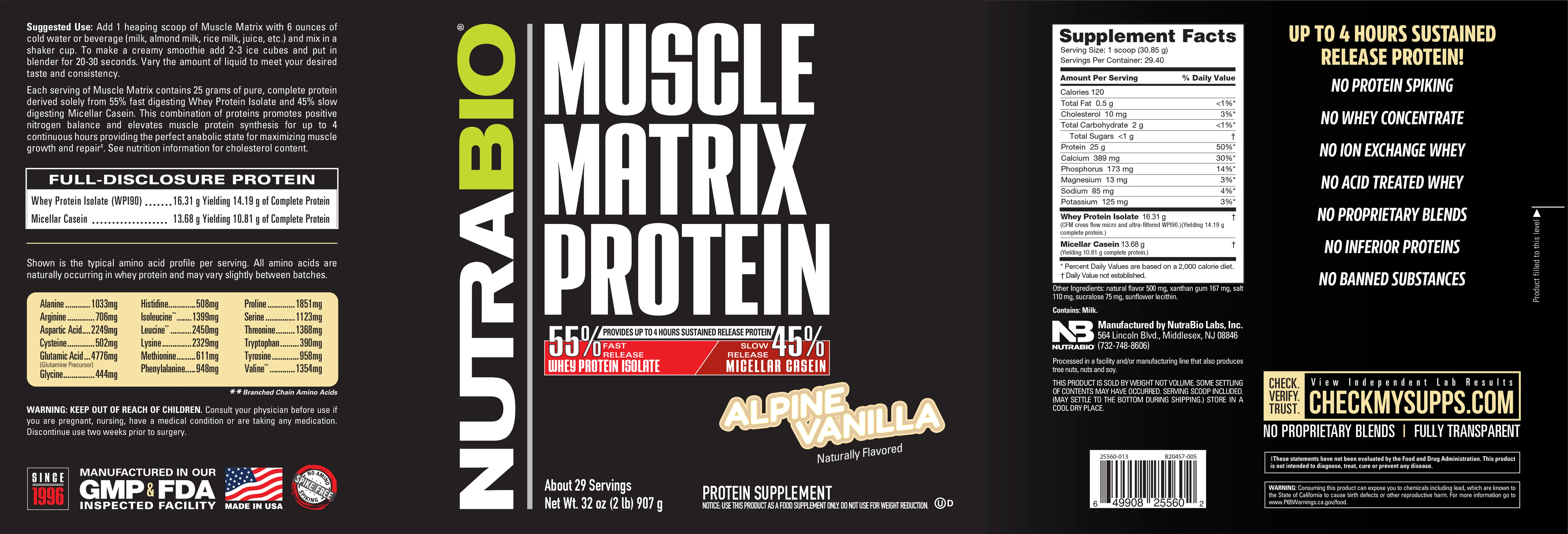 Muscle Matrix: Whey/Casein Protein Blend - Image 3
